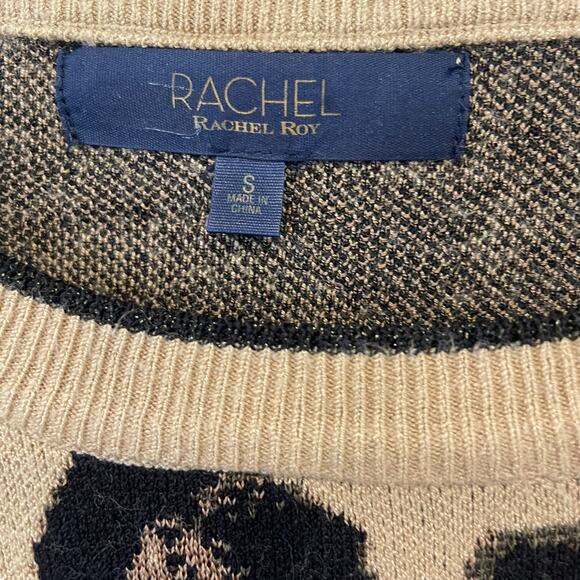 Rachel Roy Crew Neck Rikki Leopard Print Sweater Sz S - Picture 6 of 7